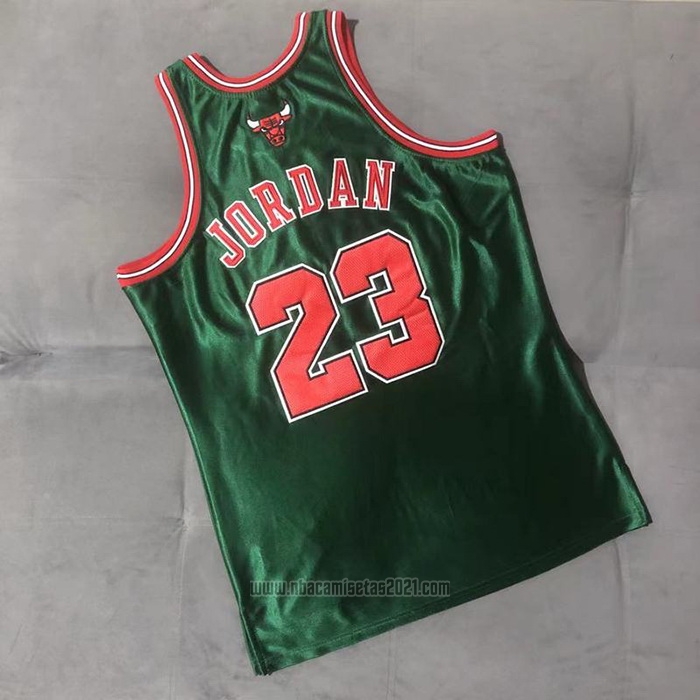 Camiseta Chicago Bulls Michael Jordan #23 Mitchell & Ness 1997-98 Verde